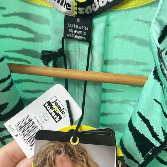 SOLD Jamie Sadock NWT Cap Sleeve Le Tiger 1/4 Zip Golf Shirt - Picture 2 of 4